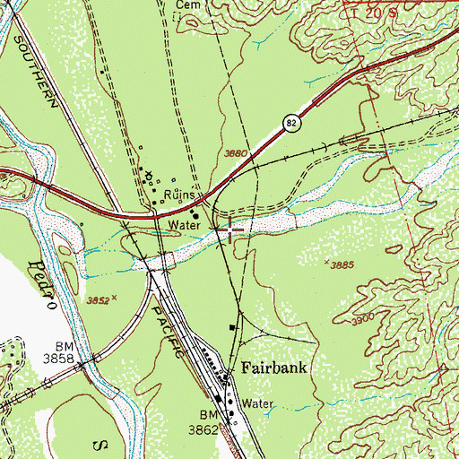 Topographic Map of Walnut Gulch, AZ