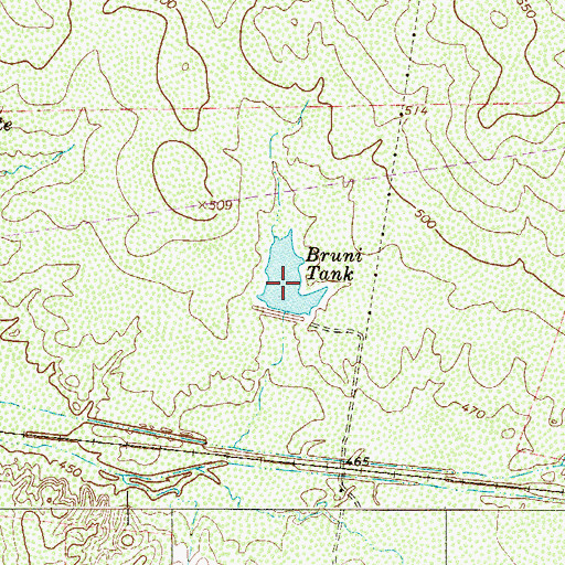 Topographic Map of Bruni Tank, TX