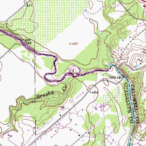 Topographic Map of Brushy Creek, TX
