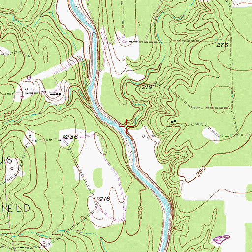 Topographic Map of Brushy Creek, TX