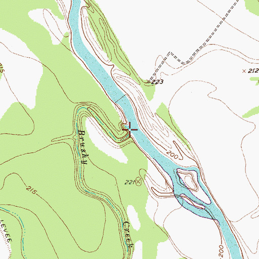 Topographic Map of Brushy Creek, TX