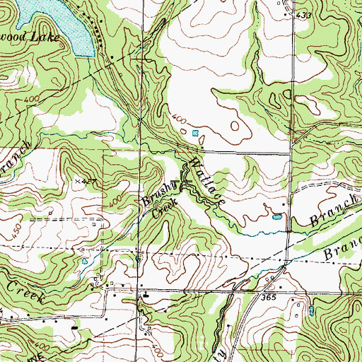 Topographic Map of Brushy Creek, TX