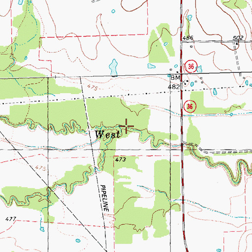 Topographic Map of Brushy Creek, TX