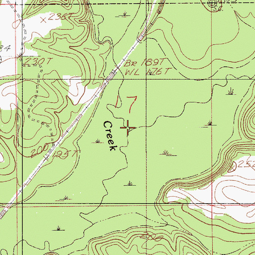 Topographic Map of Mill Creek, AL