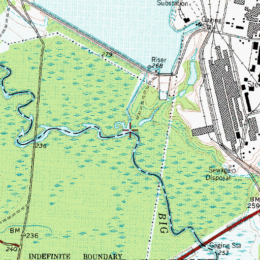 Topographic Map of Brutons Creek, TX
