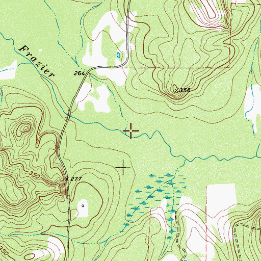 Topographic Map of Buck Creek, TX