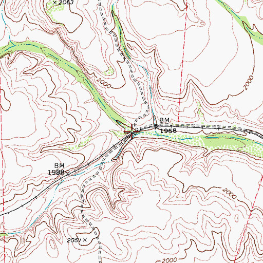 Topographic Map of Buck Creek, TX