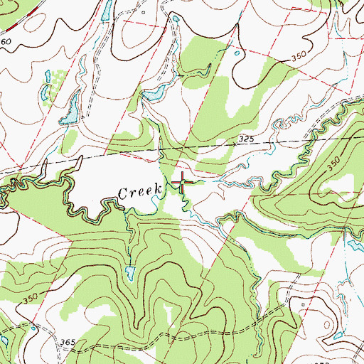 Topographic Map of Buckner Creek, TX