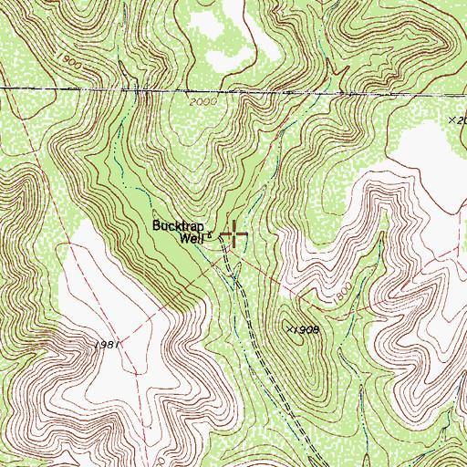 Topographic Map of Bucktrap Well, TX