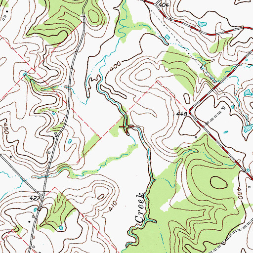 Topographic Map of Buffalo Creek, TX