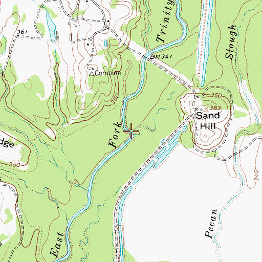 Topographic Map of Buffalo Creek, TX