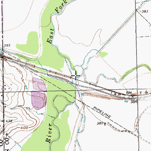 Topographic Map of Buffalo Creek, TX