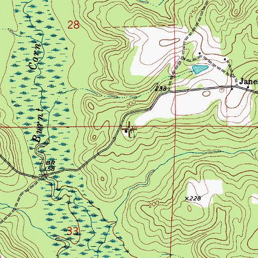 Topographic Map of New Hopewell Church, AL