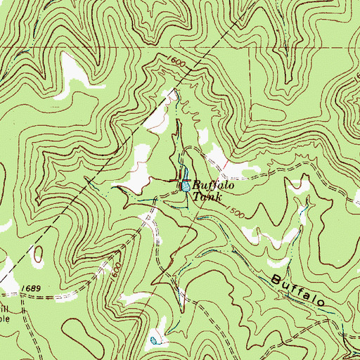 Topographic Map of Buffalo Tank, TX