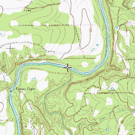 Topographic Map of Bufford Creek, TX
