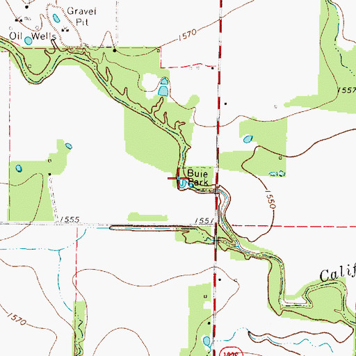 Topographic Map of Buie Park, TX