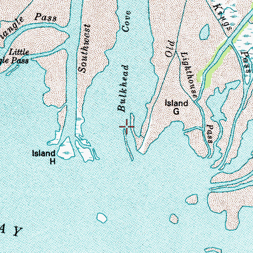 Topographic Map of Bulkhead Cove, TX