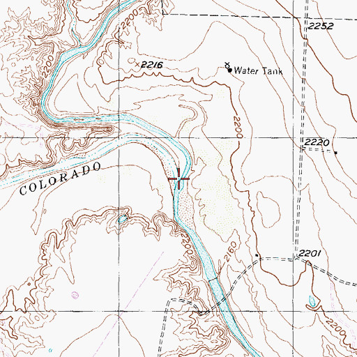 Topographic Map of Bull Creek, TX