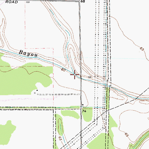 Topographic Map of Bullhead Bayou, TX