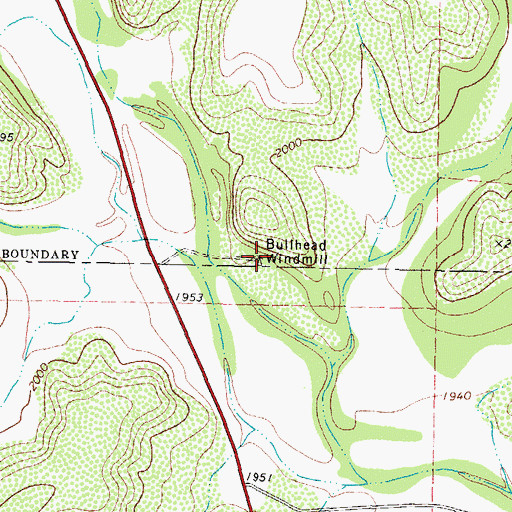 Topographic Map of Bullhead Windmill, TX