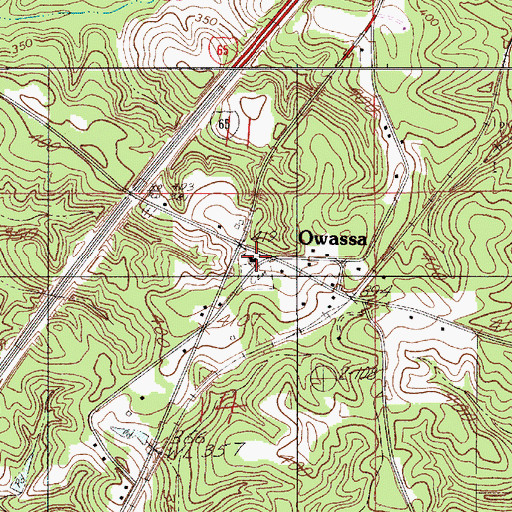 Topographic Map of Olive Branch Church, AL