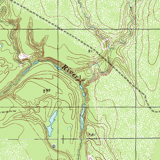 Topographic Map of Burk Hollow, TX