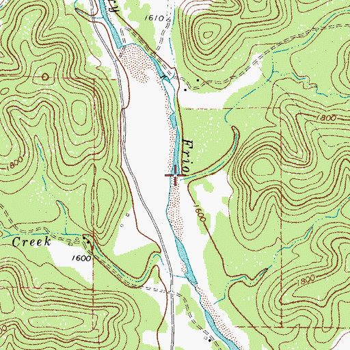 Topographic Map of Burn Hollow, TX