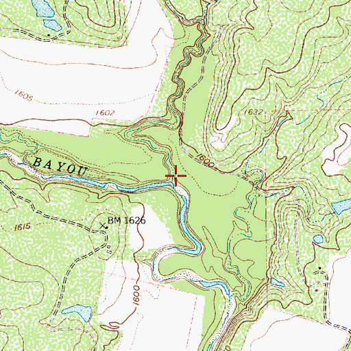 Topographic Map of Burnt Branch, TX
