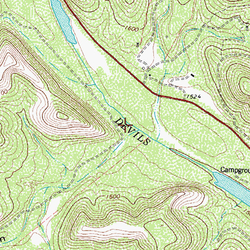 Topographic Map of Burnt Canyon, TX