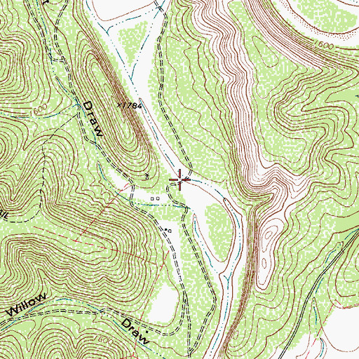 Topographic Map of Burnt Spot Draw, TX