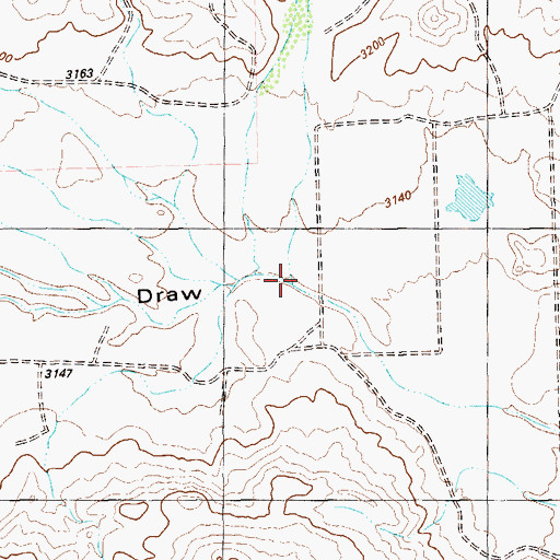 Topographic Map of Burnt Willow Canyon, TX