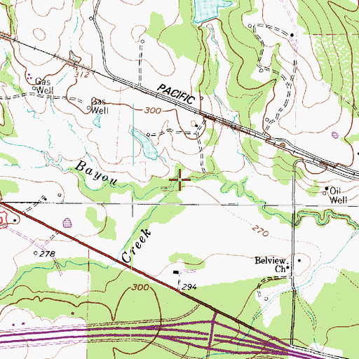 Topographic Map of Butler Creek, TX
