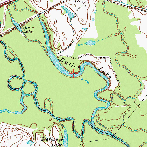 Topographic Map of Butler Lake, TX