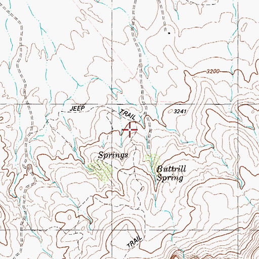 Topographic Map of Buttrill Ranch, TX