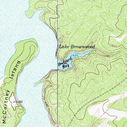 Topographic Map of Buzzard Bay, TX