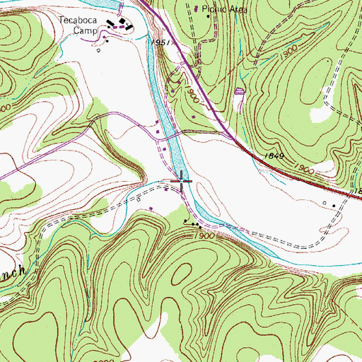 Topographic Map of Byas Branch, TX