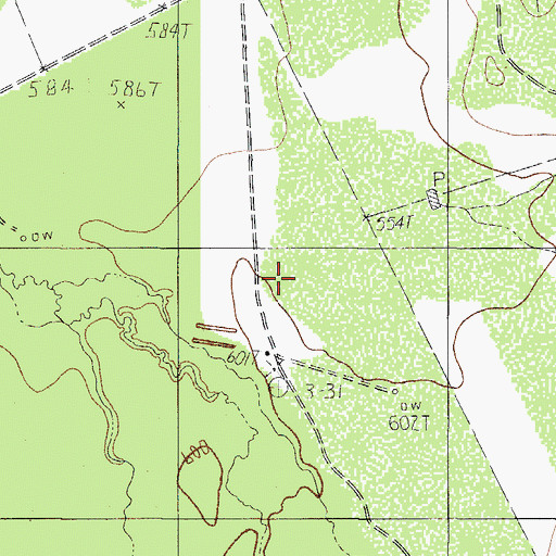 Topographic Map of C Chenault, TX