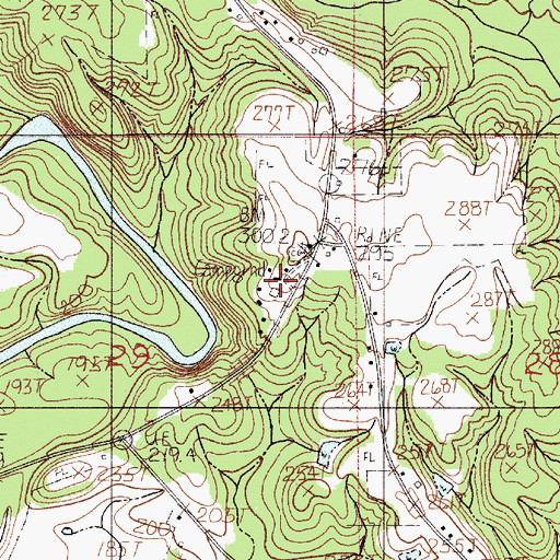 Topographic Map of River Springs Campground, AL