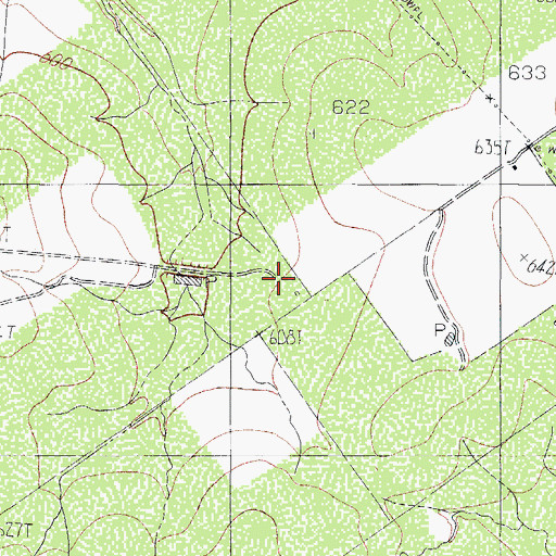 Topographic Map of C D Decken, TX