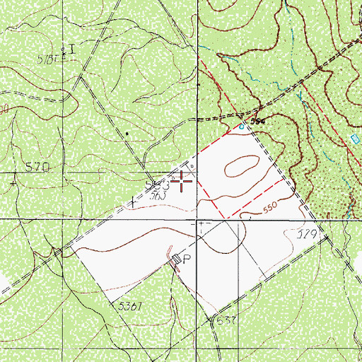 Topographic Map of C M Beazly, TX