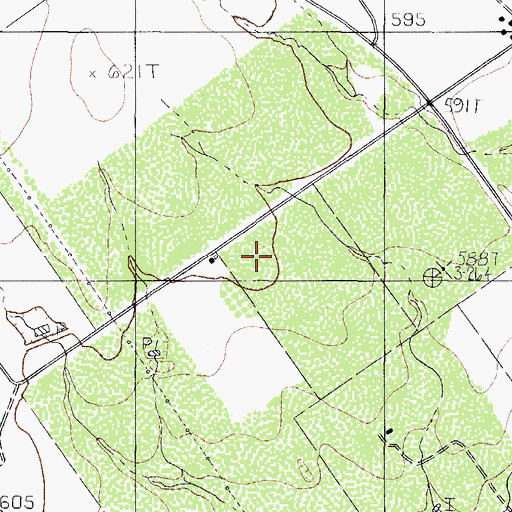 Topographic Map of CW Bonham, TX