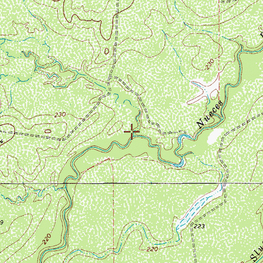 Topographic Map of Caballo Creek, TX