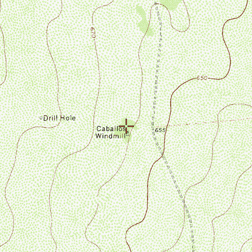 Topographic Map of Caballos Windmill, TX