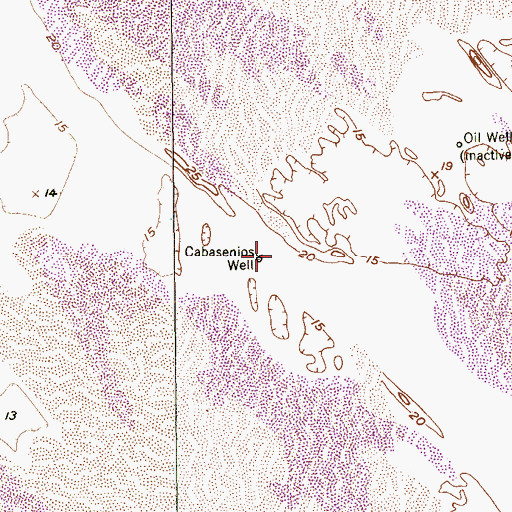 Topographic Map of Cabasenios Well, TX