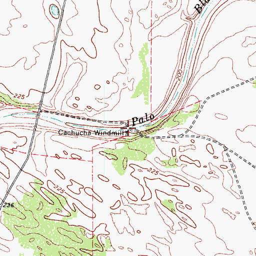 Topographic Map of Cachucha Windmill, TX