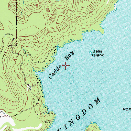 Topographic Map of Caddo Bay, TX