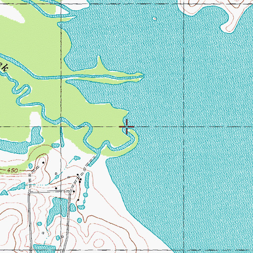 Topographic Map of Caddo Creek, TX
