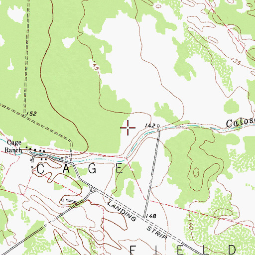 Topographic Map of Cage Gas Field, TX