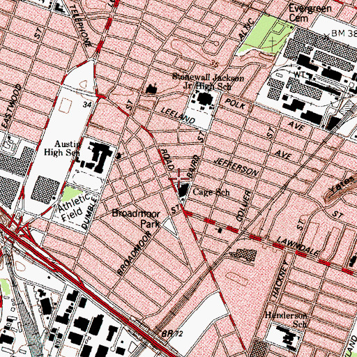 Topographic Map of Cage School, TX