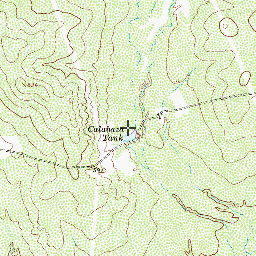 Topographic Map of Calabaza Tank, TX